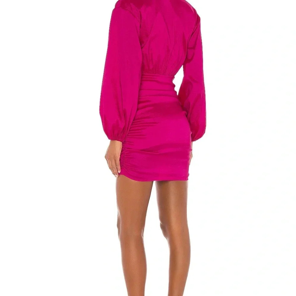 NWT Lovers + Friends Lorenza magenta pink mini dress sz xs - Picture 3 of 13